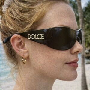 Dolce & Gabbana Sunnies Black on Black with SILVER Logo